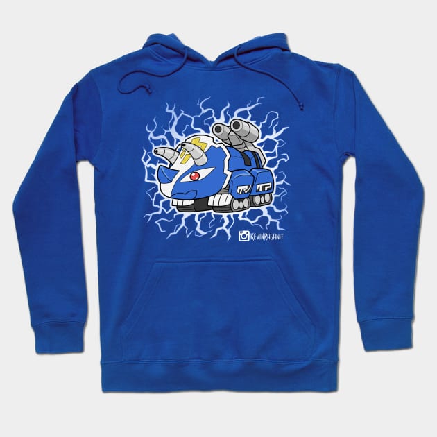 Lil Blue Triceratops Dinozord Hoodie by fallerion